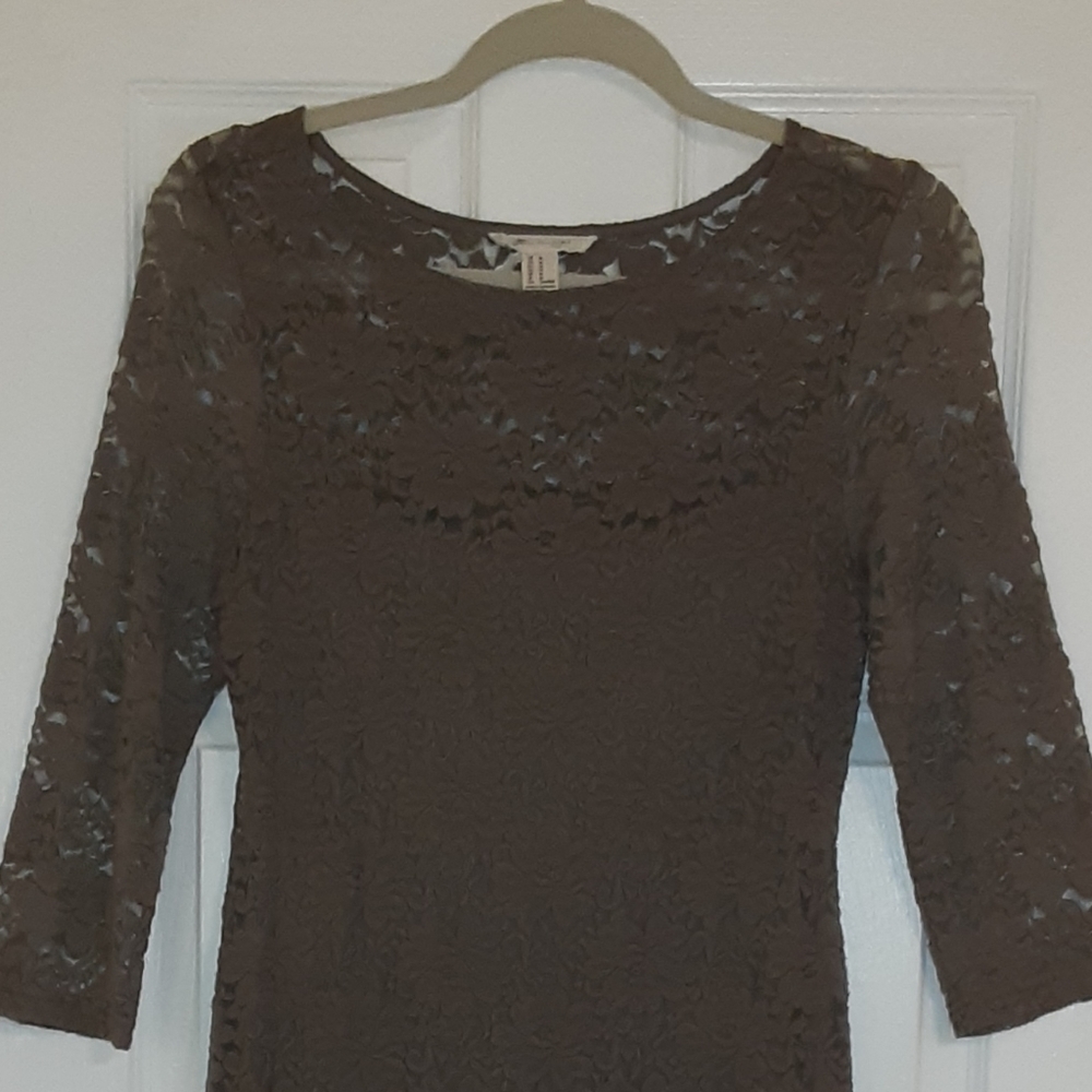 Forever 21 brown flower lace dress